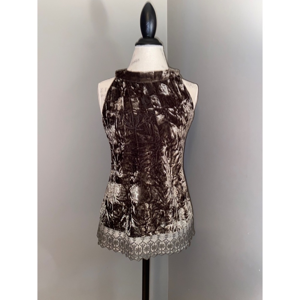 NWT Velour High Neck Tank Top